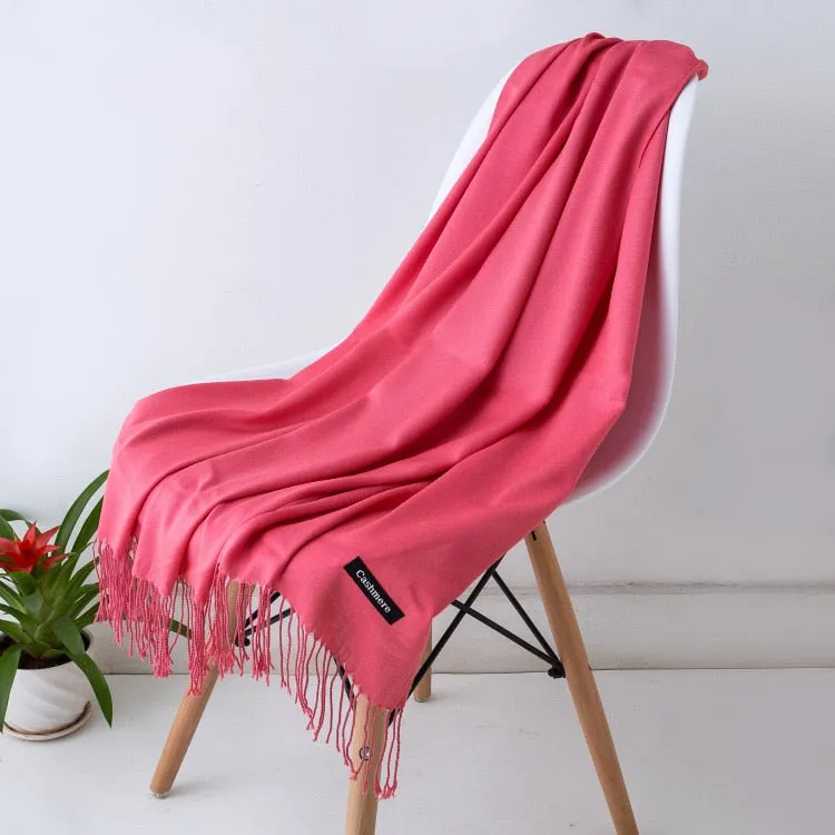 Fashion Hot Sale Unisex Soft Scarf Scarves Men Scarf Cashmere Shawls Black White Solid Color Gentleman's Bussiness Scarves