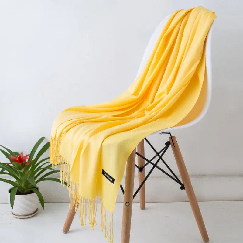 Fashion Hot Sale Unisex Soft Scarf Scarves Men Scarf Cashmere Shawls Black White Solid Color Gentleman's Bussiness Scarves