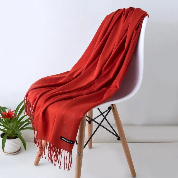 Fashion Hot Sale Unisex Soft Scarf Scarves Men Scarf Cashmere Shawls Black White Solid Color Gentleman's Bussiness Scarves