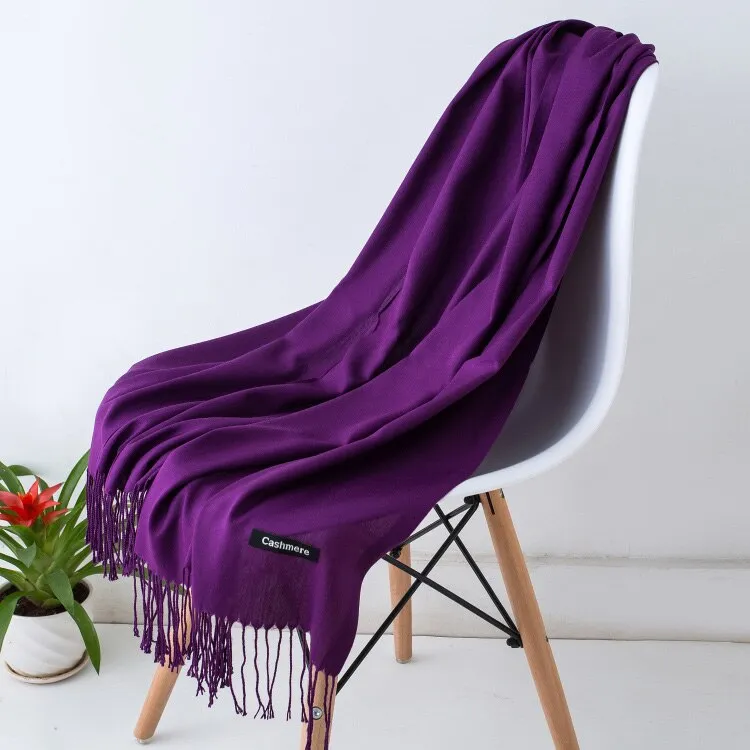 Fashion Hot Sale Unisex Soft Scarf Scarves Men Scarf Cashmere Shawls Black White Solid Color Gentleman's Bussiness Scarves