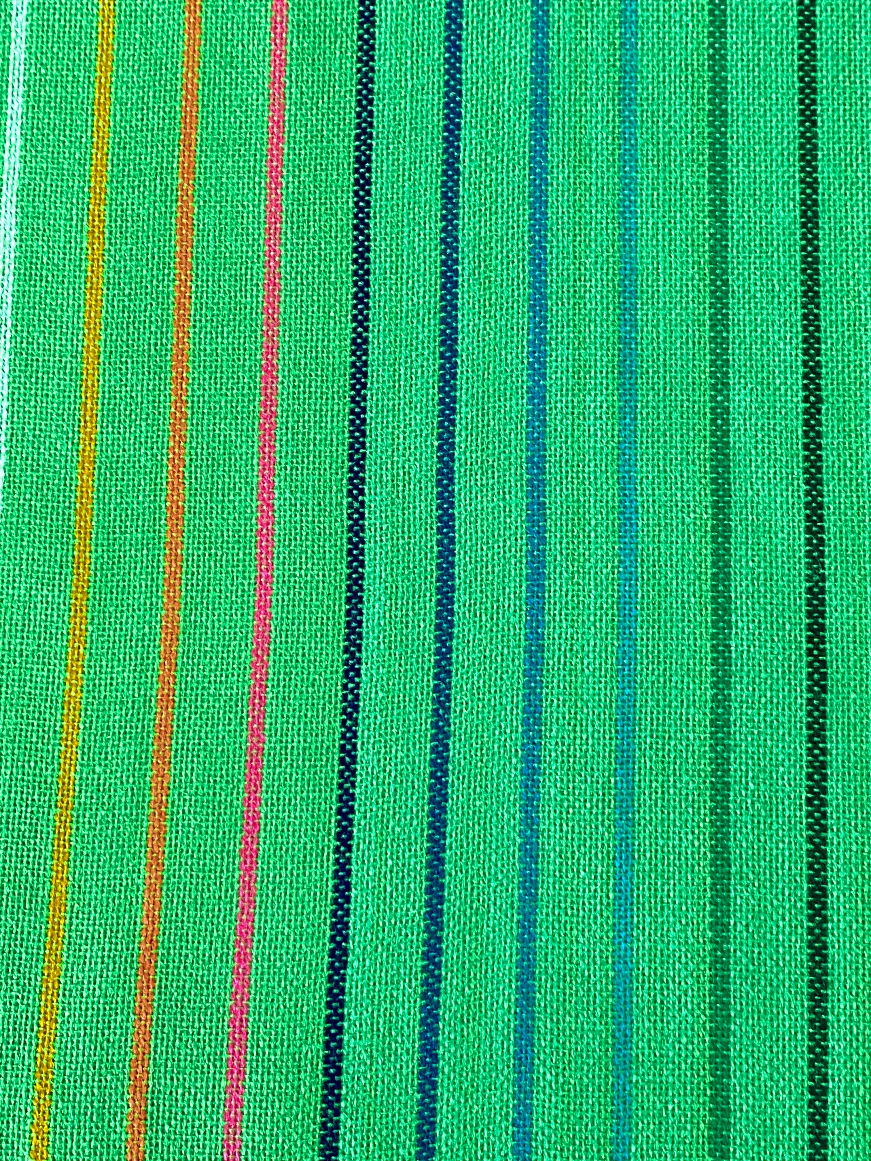 Fiesta decorations Table Runner- Lime green striped