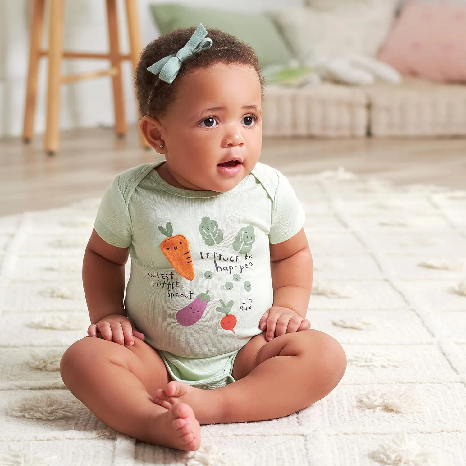 Gerber baby-girls 5-pack Short Sleeve Variety Onesies Bodysuits