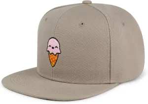 Ice Cream Hip-Hop Snapback Hat Embroidered Baseball Cap Summer