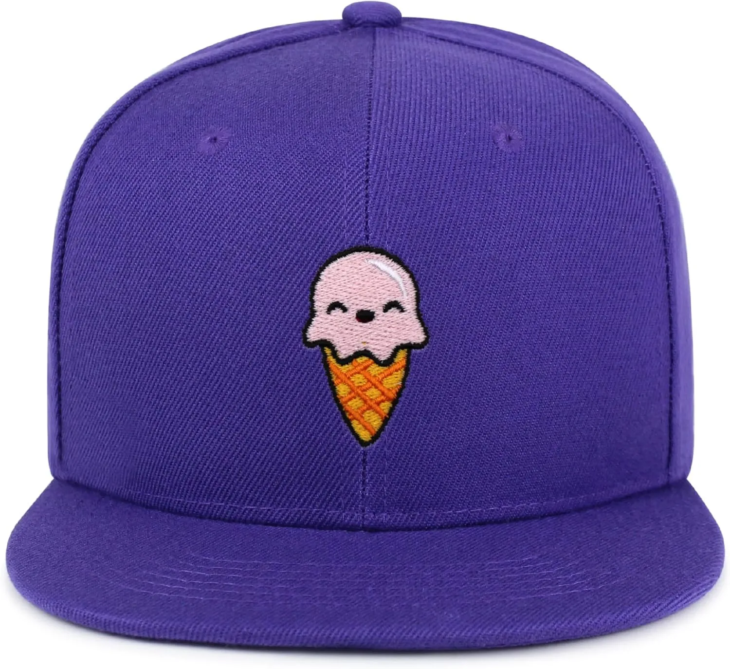 Ice Cream Hip-Hop Snapback Hat Embroidered Baseball Cap Summer