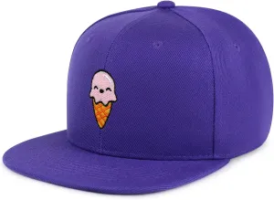 Ice Cream Hip-Hop Snapback Hat Embroidered Baseball Cap Summer