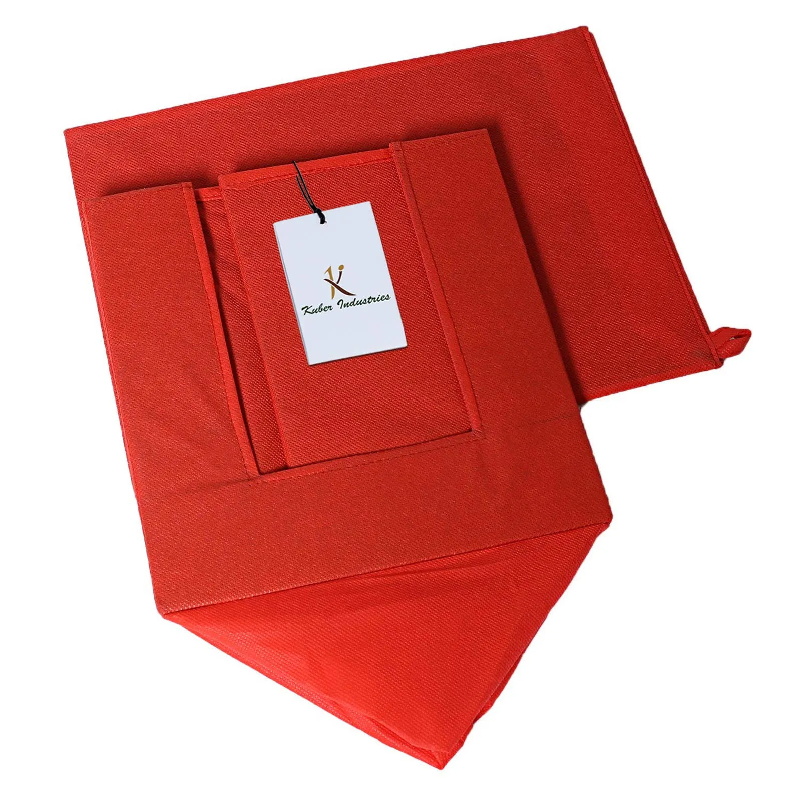 Kuber Industries 6 Piece Non Woven Shirt Stacker Wardrobe Organizer Set, Red-CTLTC31854