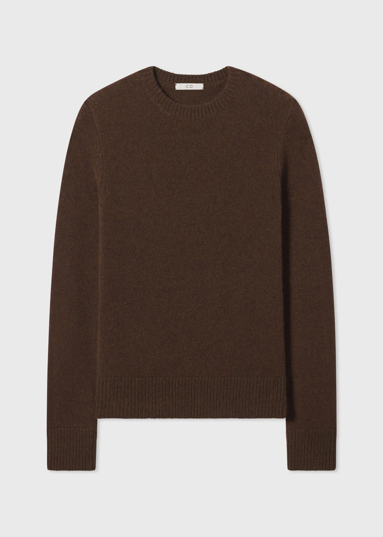 Long Sleeve Crew  in Cashmere - Brown