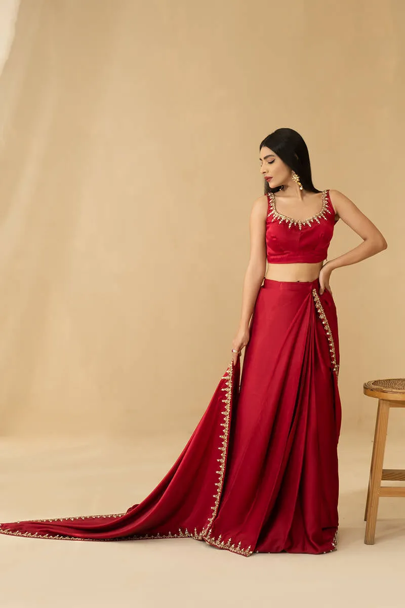 Luxe Pret '22 - Maroon Sari