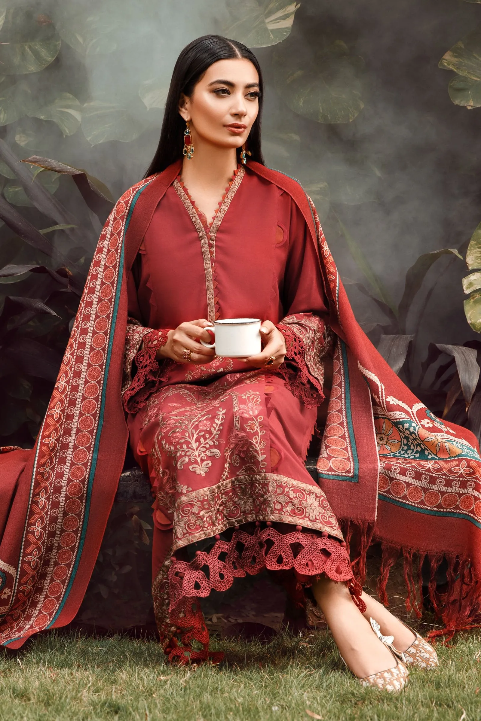 M Prints by Maria B Unstitched 3 Piece Winter Shawls Collection'2022-MPT-1602-A