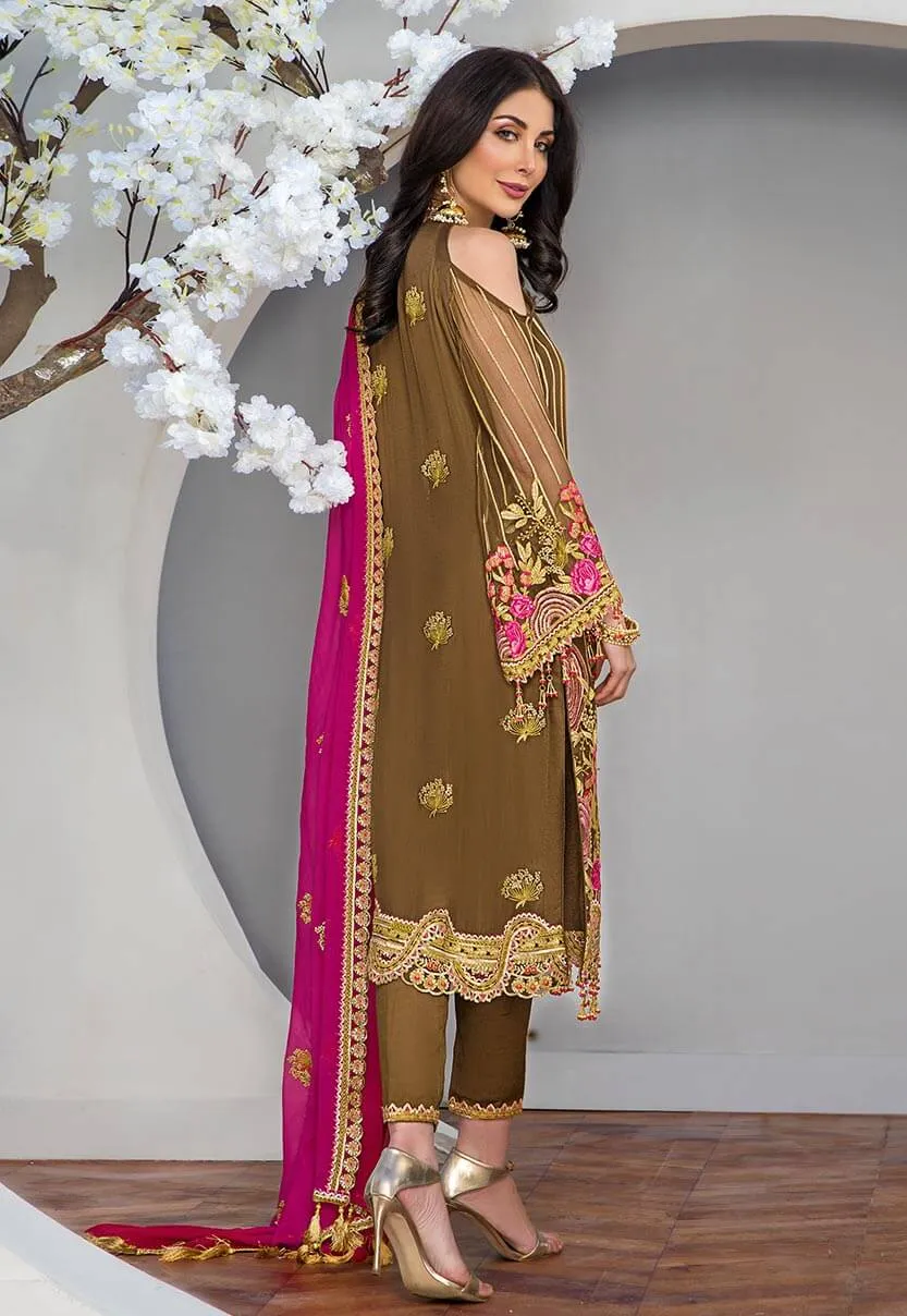 Maryam's Gold Luxury Embroidered Chiffon Collection Vol 6 – MG-65 Leilani