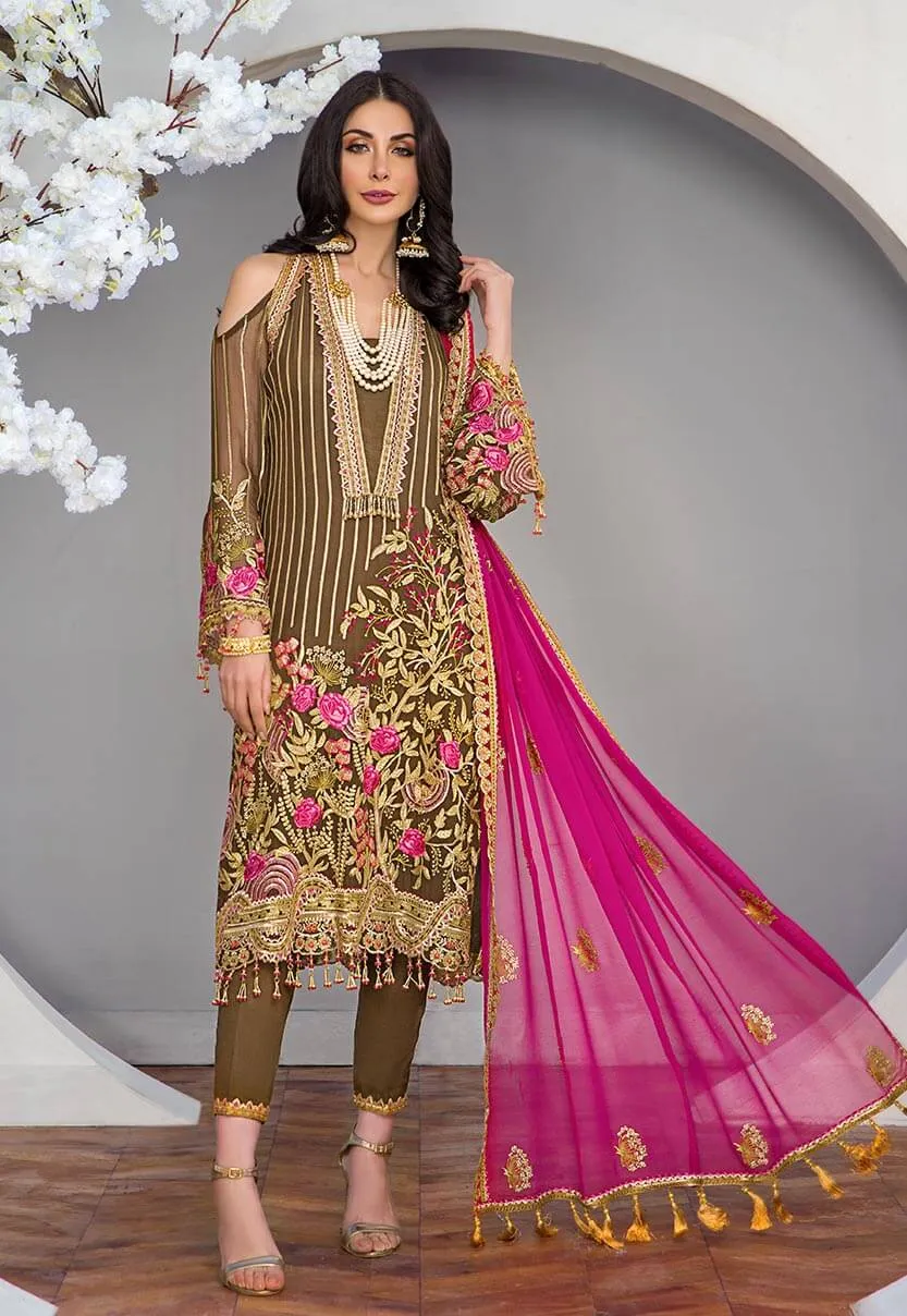 Maryam's Gold Luxury Embroidered Chiffon Collection Vol 6 – MG-65 Leilani