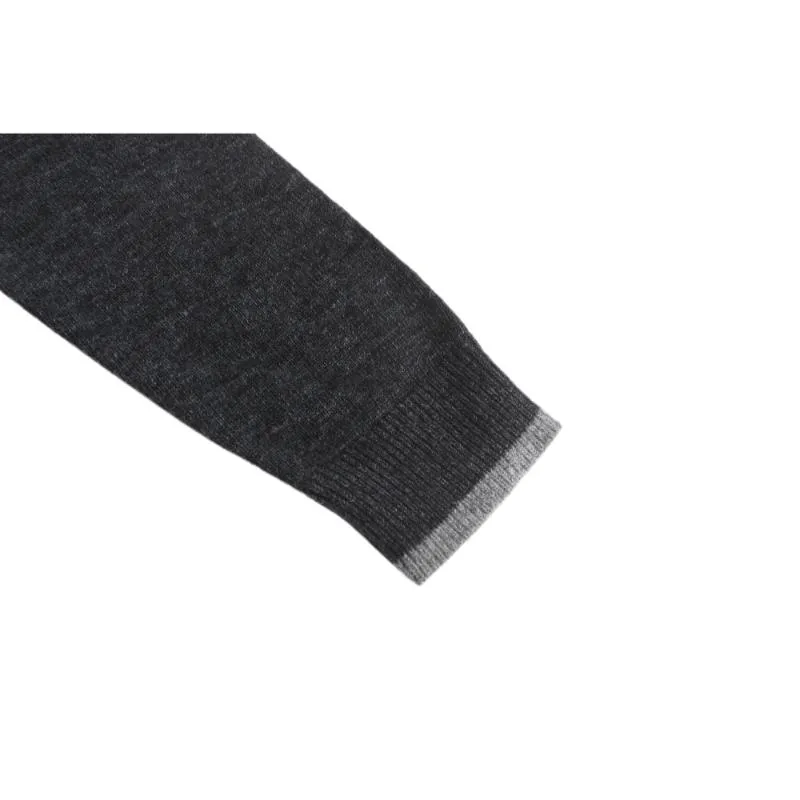 Men's Mock Neck Wool Blend Knitted Cardigan