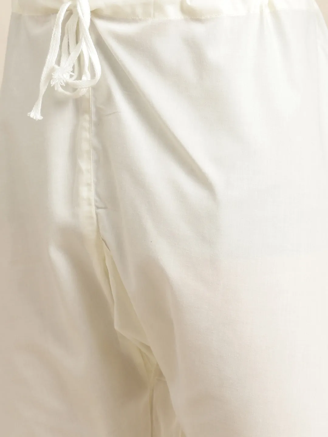 Men's Silk Blend Pista Green Kurta & Off White Churidar Pyjama Set - Sojanya