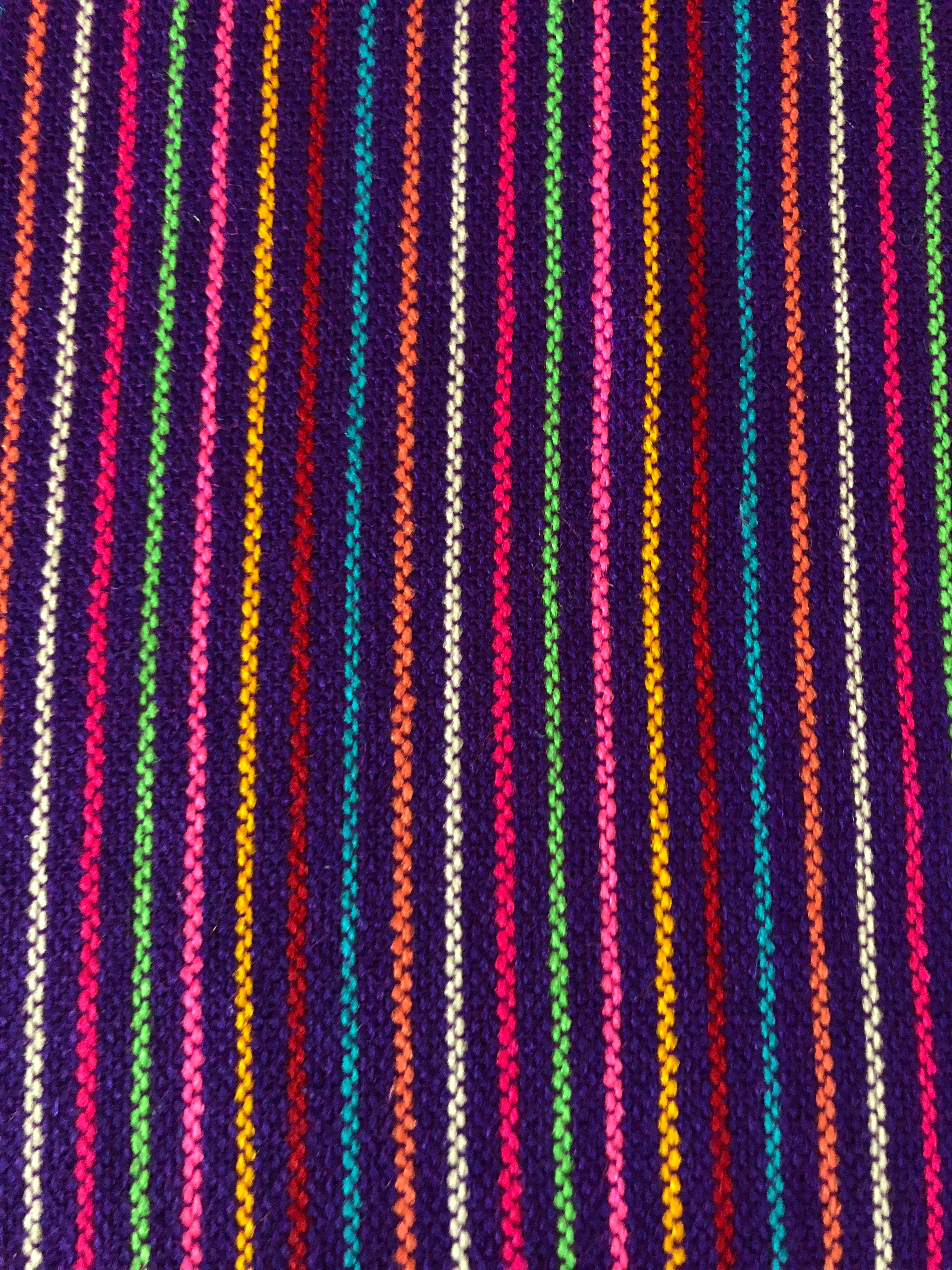 Mexican Fiesta Table Runner or Tablecloth -Purple striped