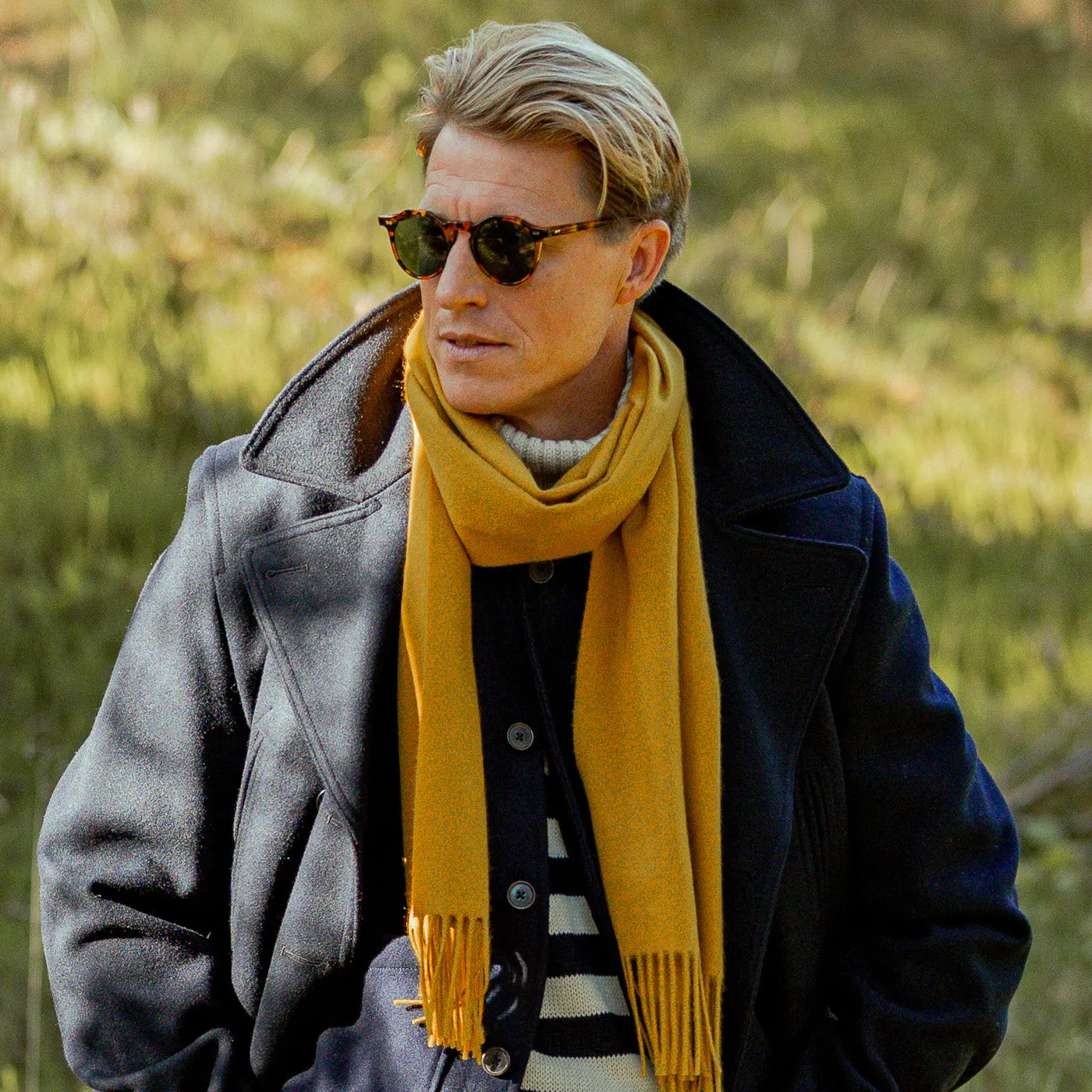 Mustard Yellow Cashmere Aeternum Scarf