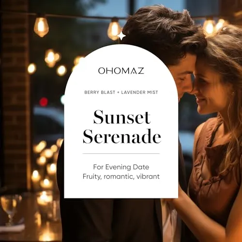 OHOMAZ Sunset Serenade Scented Candle | Red, Matte | 650 gram | Dual Wicks | Reading by Candlelight, Evening Relaxation | Berry Blast   Lavender Mist | Premium Soy Wax | Burn upto 45 Hrs | Pack of 1