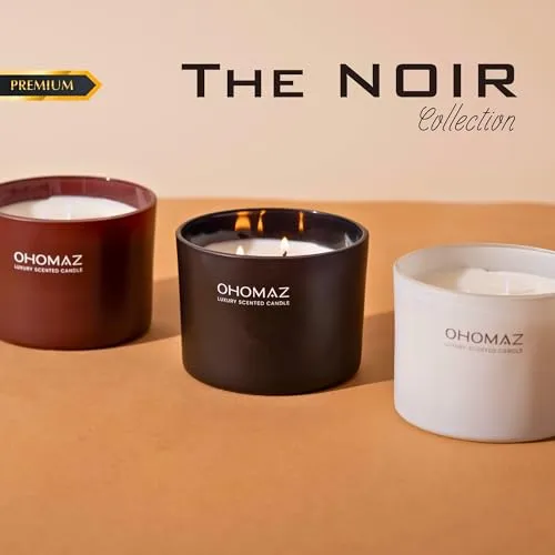 OHOMAZ Sunset Serenade Scented Candle | Red, Matte | 650 gram | Dual Wicks | Reading by Candlelight, Evening Relaxation | Berry Blast   Lavender Mist | Premium Soy Wax | Burn upto 45 Hrs | Pack of 1