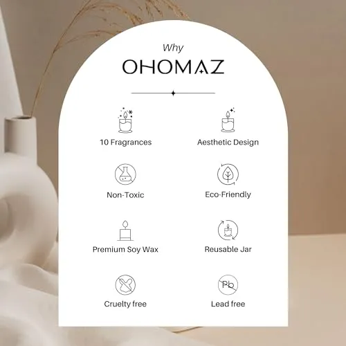 OHOMAZ Sunset Serenade Scented Candle | Red, Matte | 650 gram | Dual Wicks | Reading by Candlelight, Evening Relaxation | Berry Blast   Lavender Mist | Premium Soy Wax | Burn upto 45 Hrs | Pack of 1