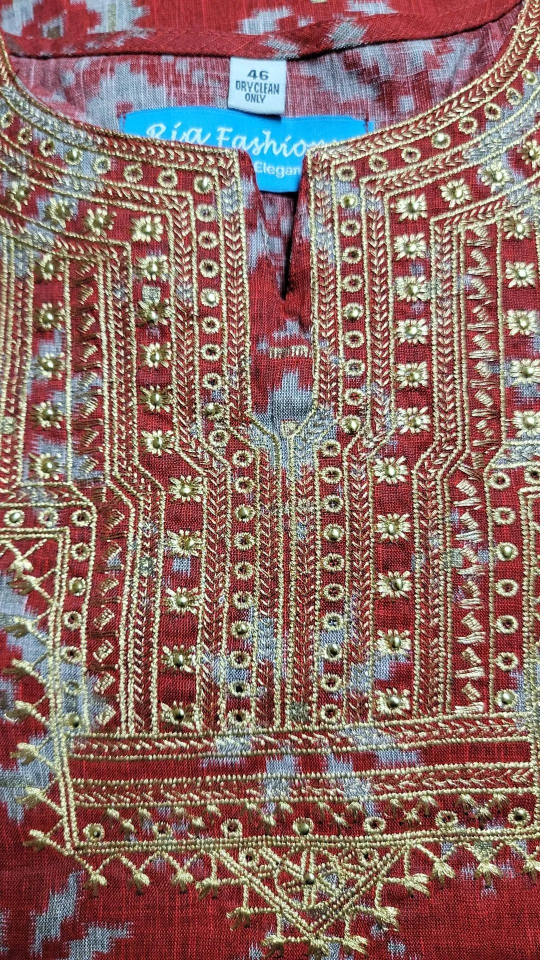 Premium Rayon Cotton Kurta Set With Embroidered Yoke Design