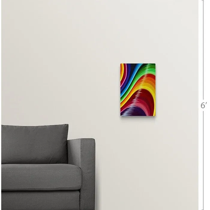 "Abstract of colored paper strips." Canvas Wall Art