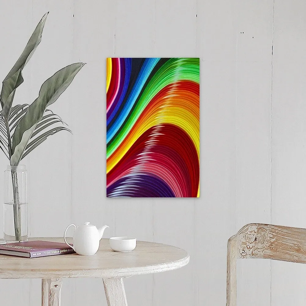 "Abstract of colored paper strips." Canvas Wall Art