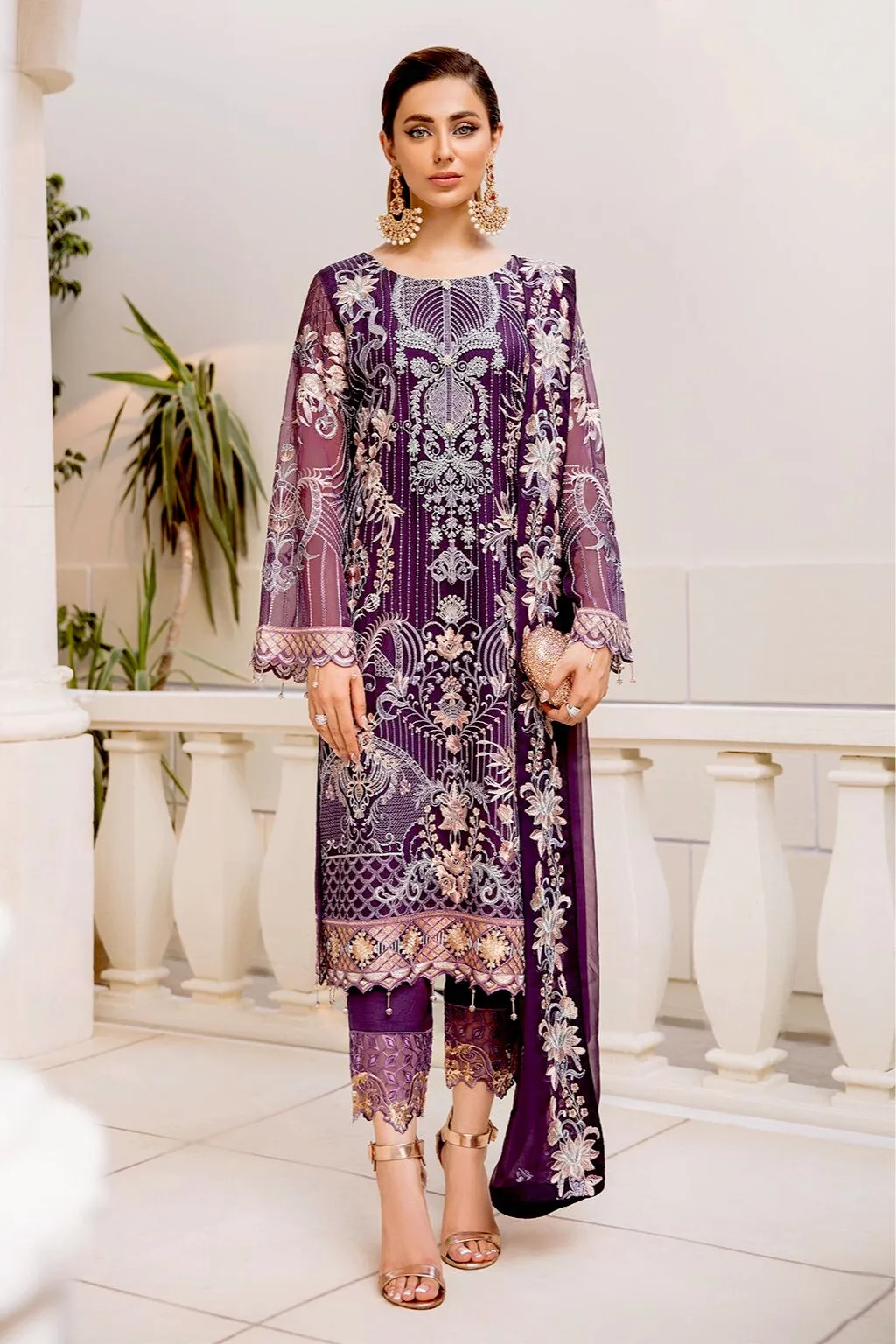 Ramsha Chevron Chiffon Collection Vol-4 – A-408