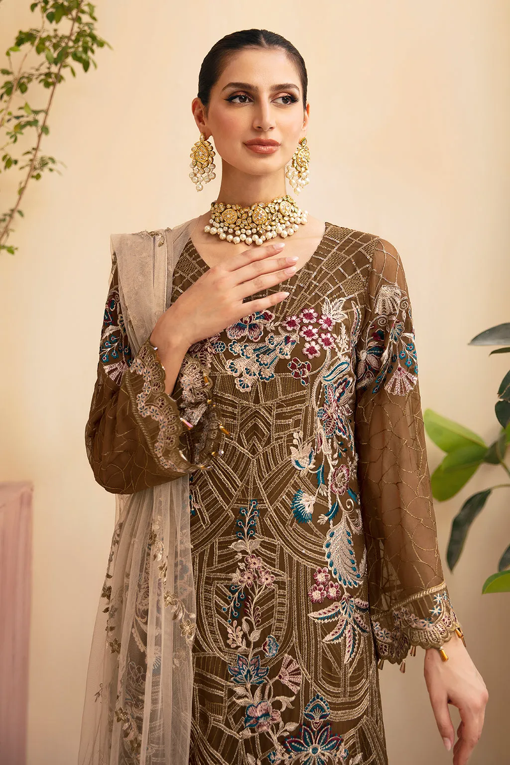 Ramsha Chevron Chiffon Formals – A-910