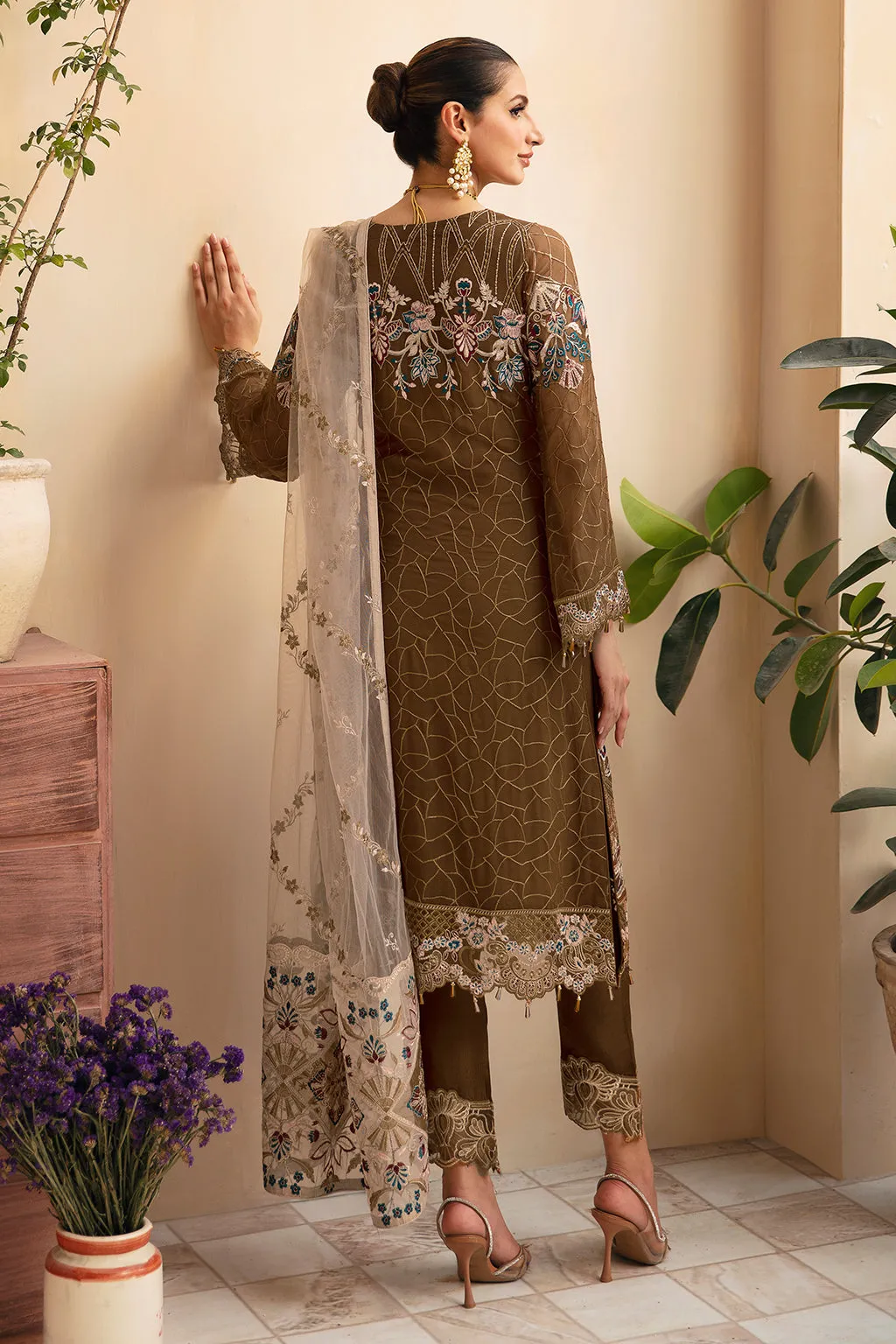 Ramsha Chevron Chiffon Formals – A-910