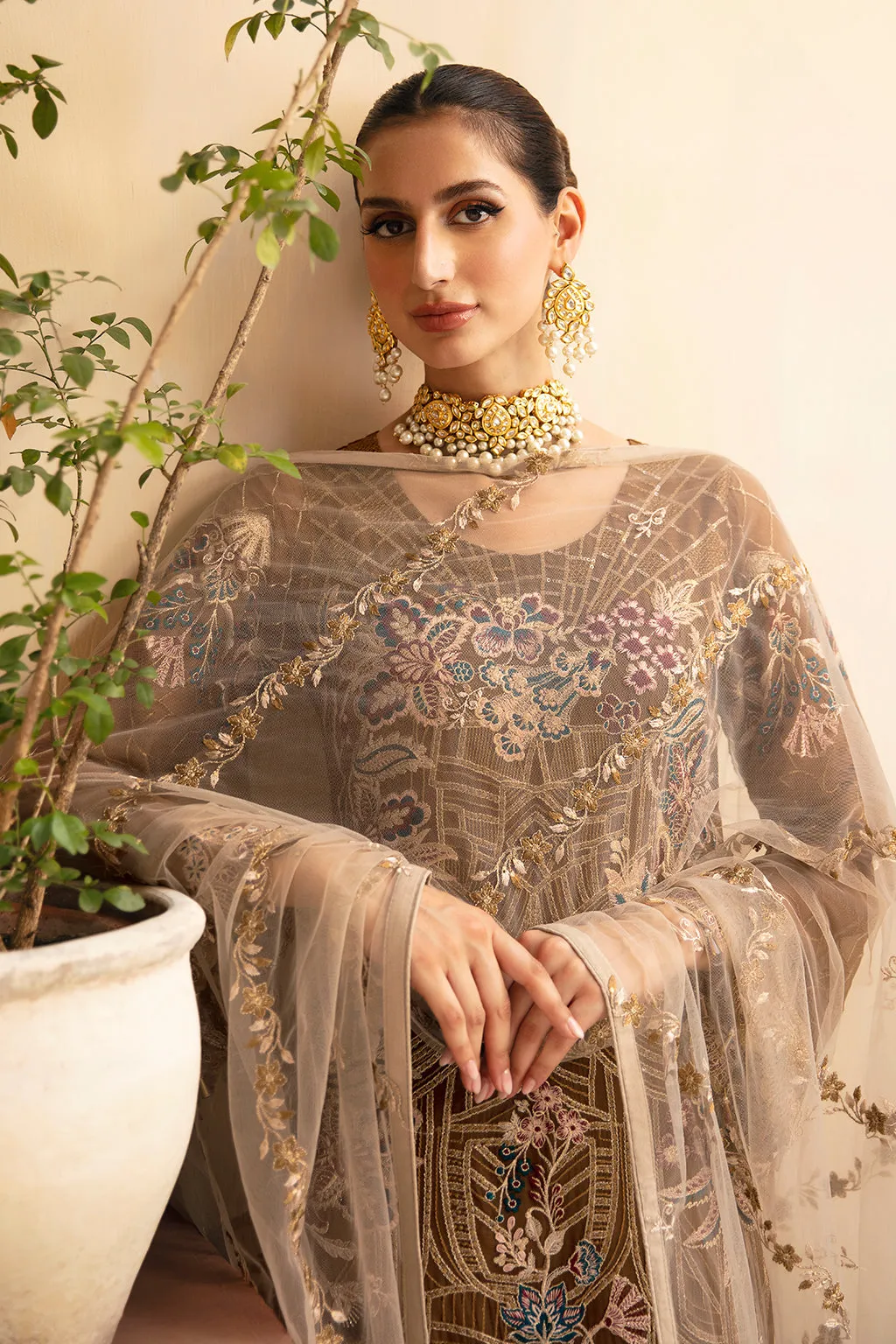 Ramsha Chevron Chiffon Formals – A-910