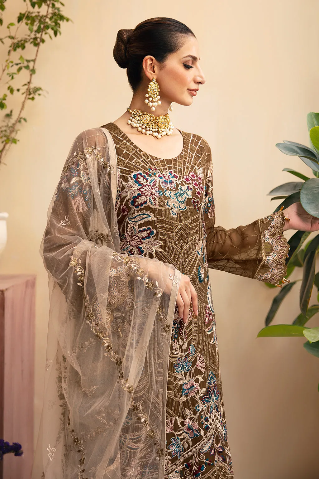 Ramsha Chevron Chiffon Formals – A-910