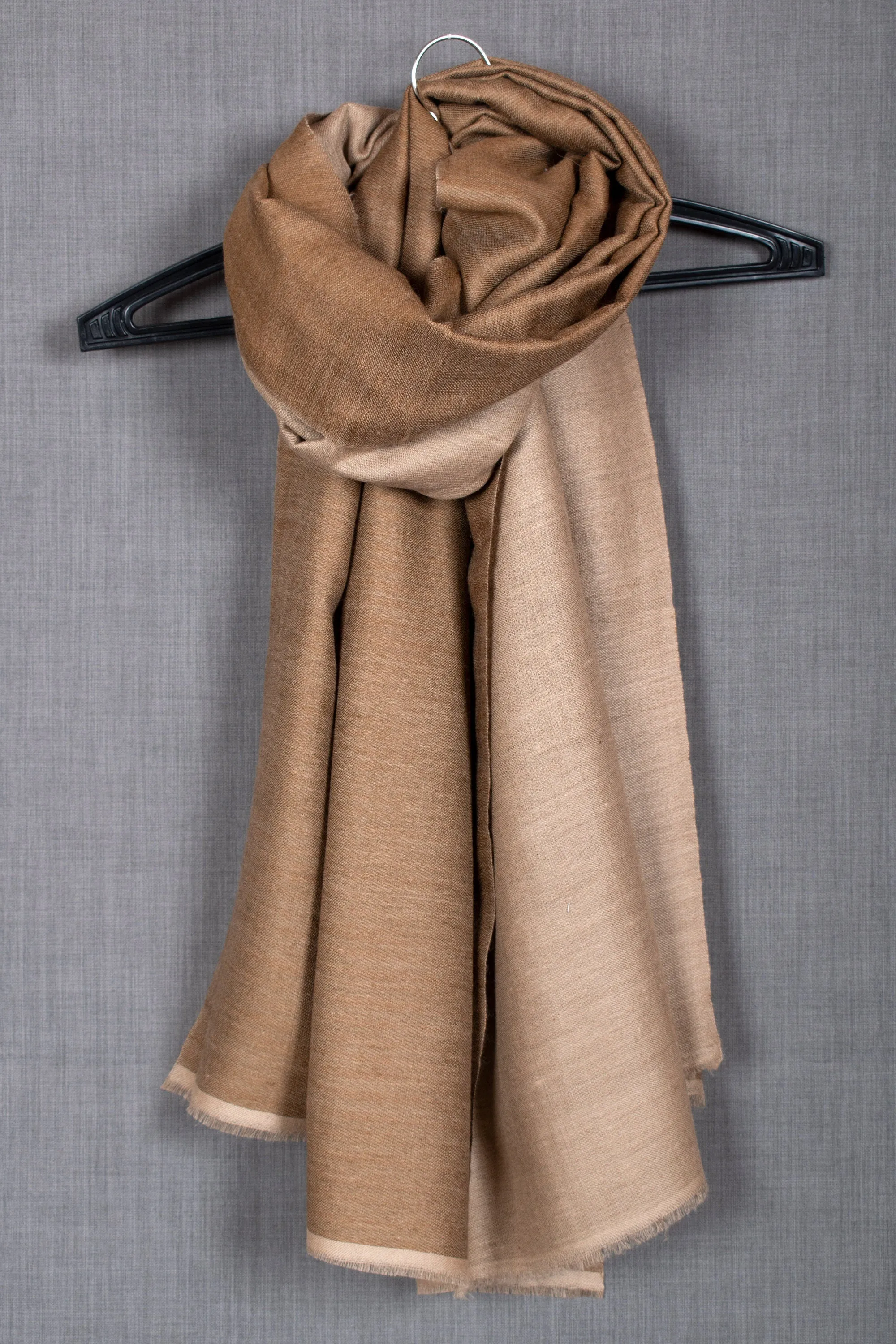Reversible Scarves, Pashmina Wraps, Beige Shawls, Handmade Cashmere, Real Kashmiri Shawls, 28x80" - DENTON