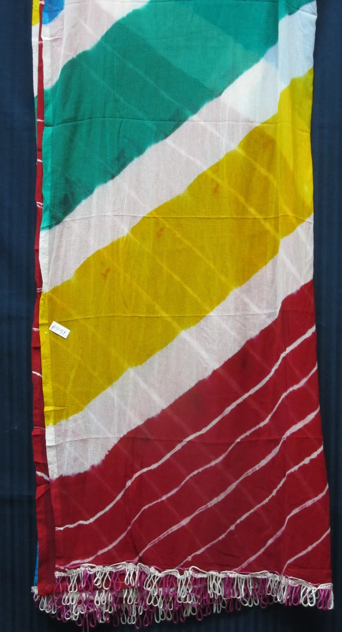 Scarf 7153 Georgette Multi Color Tie Dye Indian Dupatta Chunni