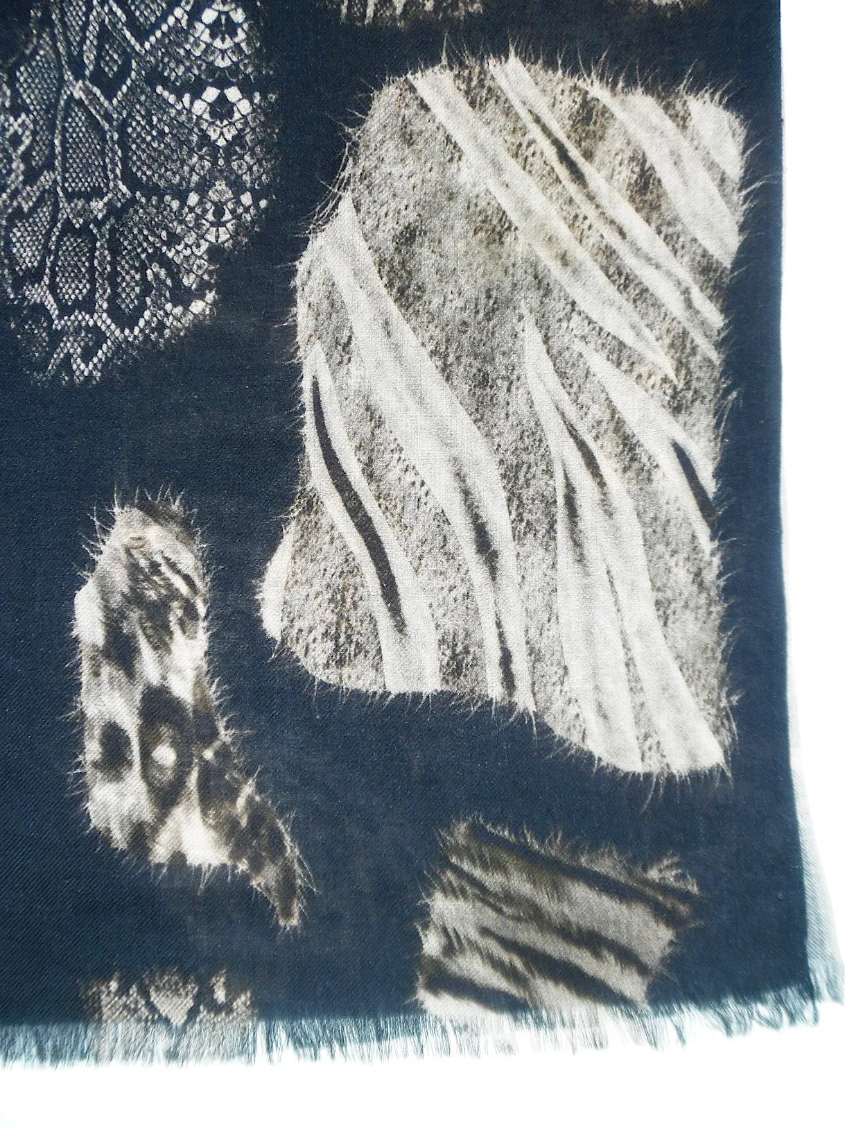 Shawl Silk And Cashmere Paisley Olive Cream Turquoise