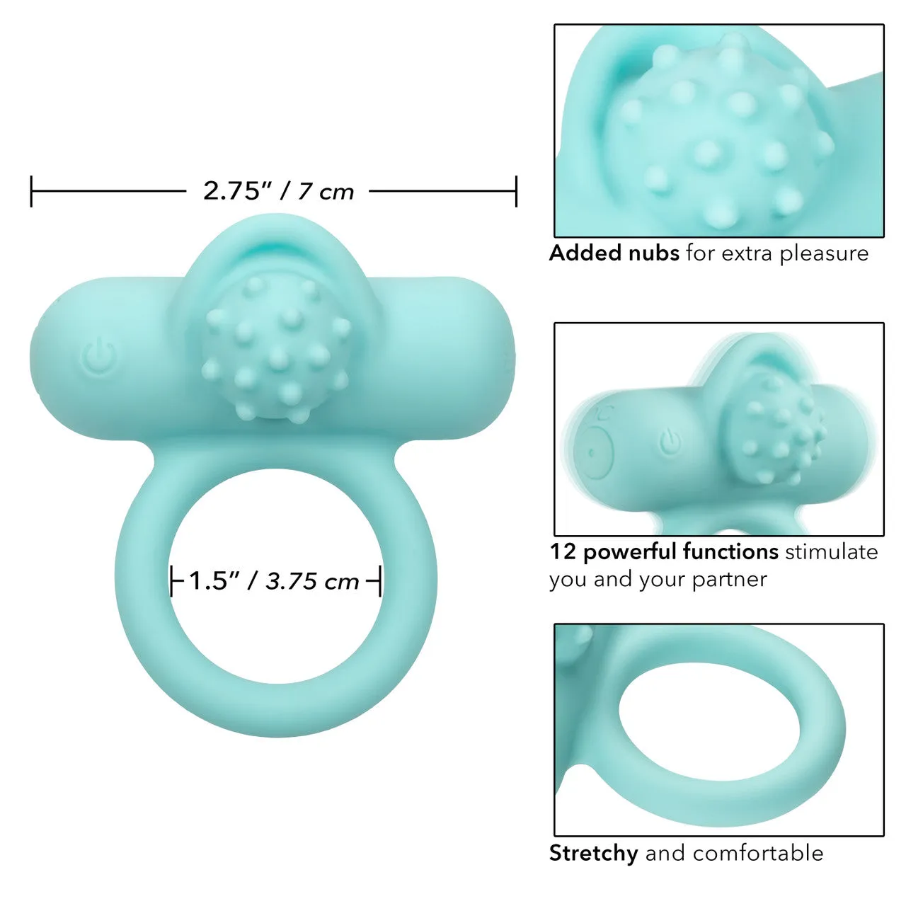 Silicone Rechargeable Nubby Lover’s Delight