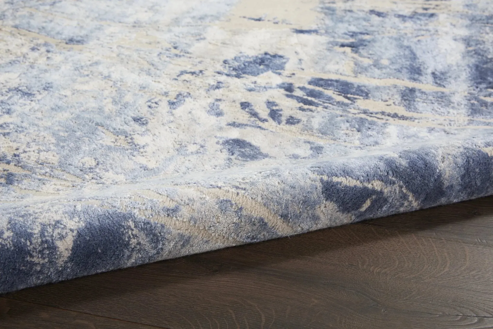 Silky Textures SLY02 Blue/Cream Rug