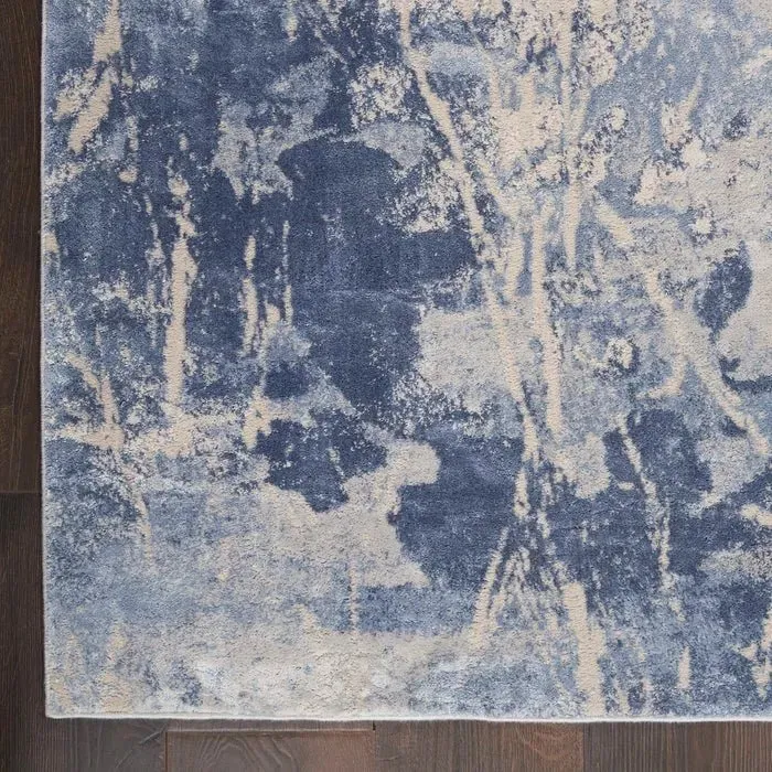 Silky Textures SLY02 Blue/Cream Rug