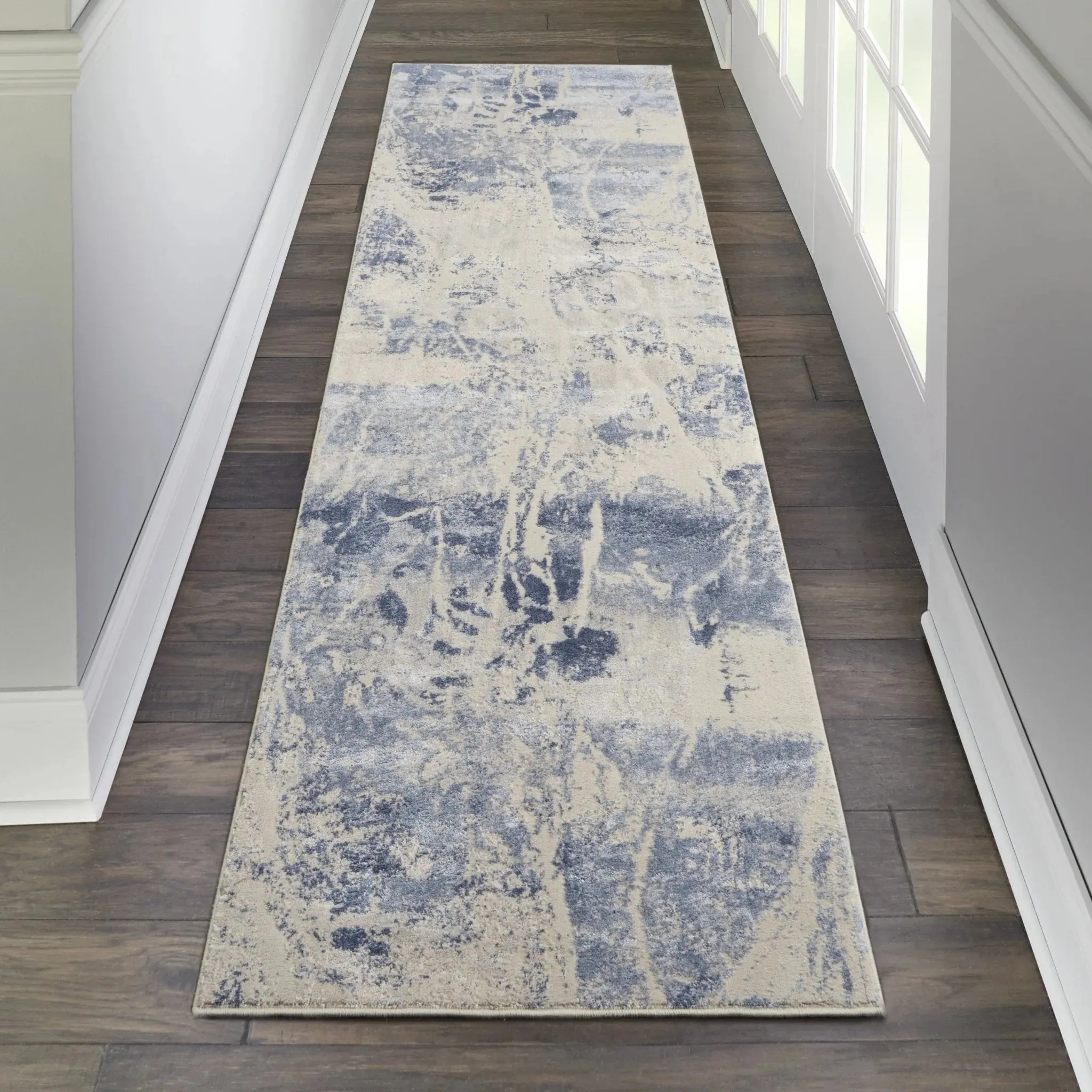 Silky Textures SLY02 Blue/Cream Rug