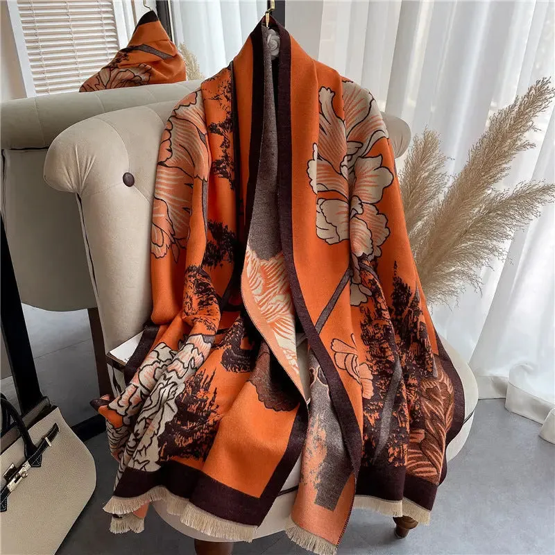 Star Thick Warmth Cashmere Korean Spring And Autumn Ladies Scarf