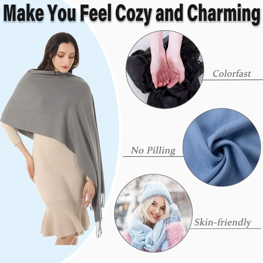 TwoYek Womens Scarf Pashmina Shawls and Wraps for Evening Dress Wedding Bridesmaid Gift
