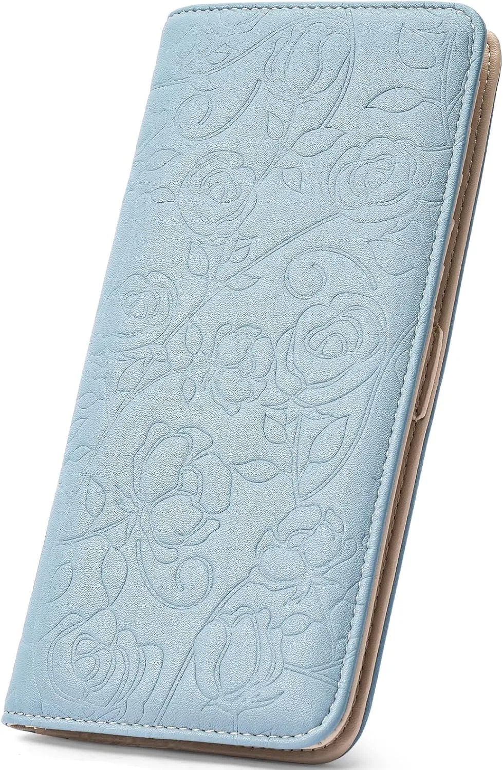 Wallet Women Ultra Slim Thin Womens Wallet RFID Blocking Bifold Clutch Long Ladies Wallet Rose BLUE