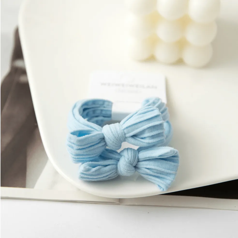 XO Fashion - HT5003 Bow Style Cute Design Hair Tie 2/unit: Pink