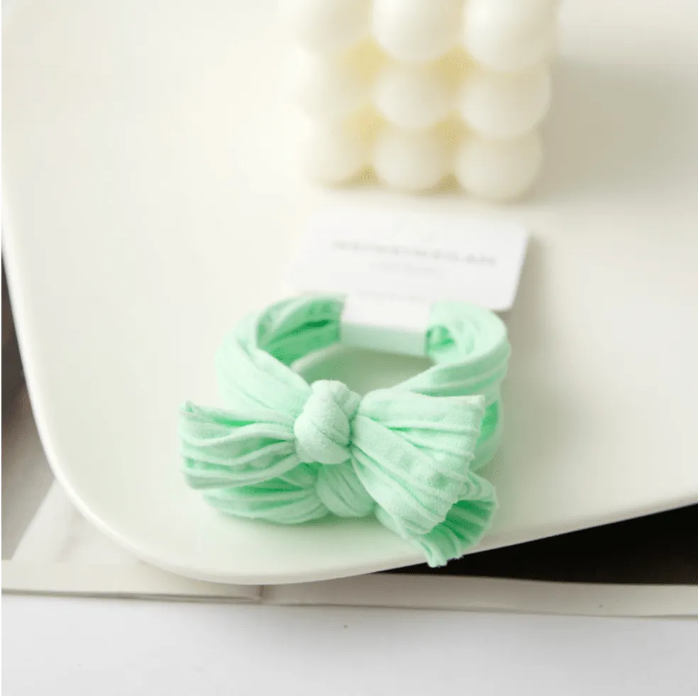 XO Fashion - HT5003 Bow Style Cute Design Hair Tie 2/unit: Pink